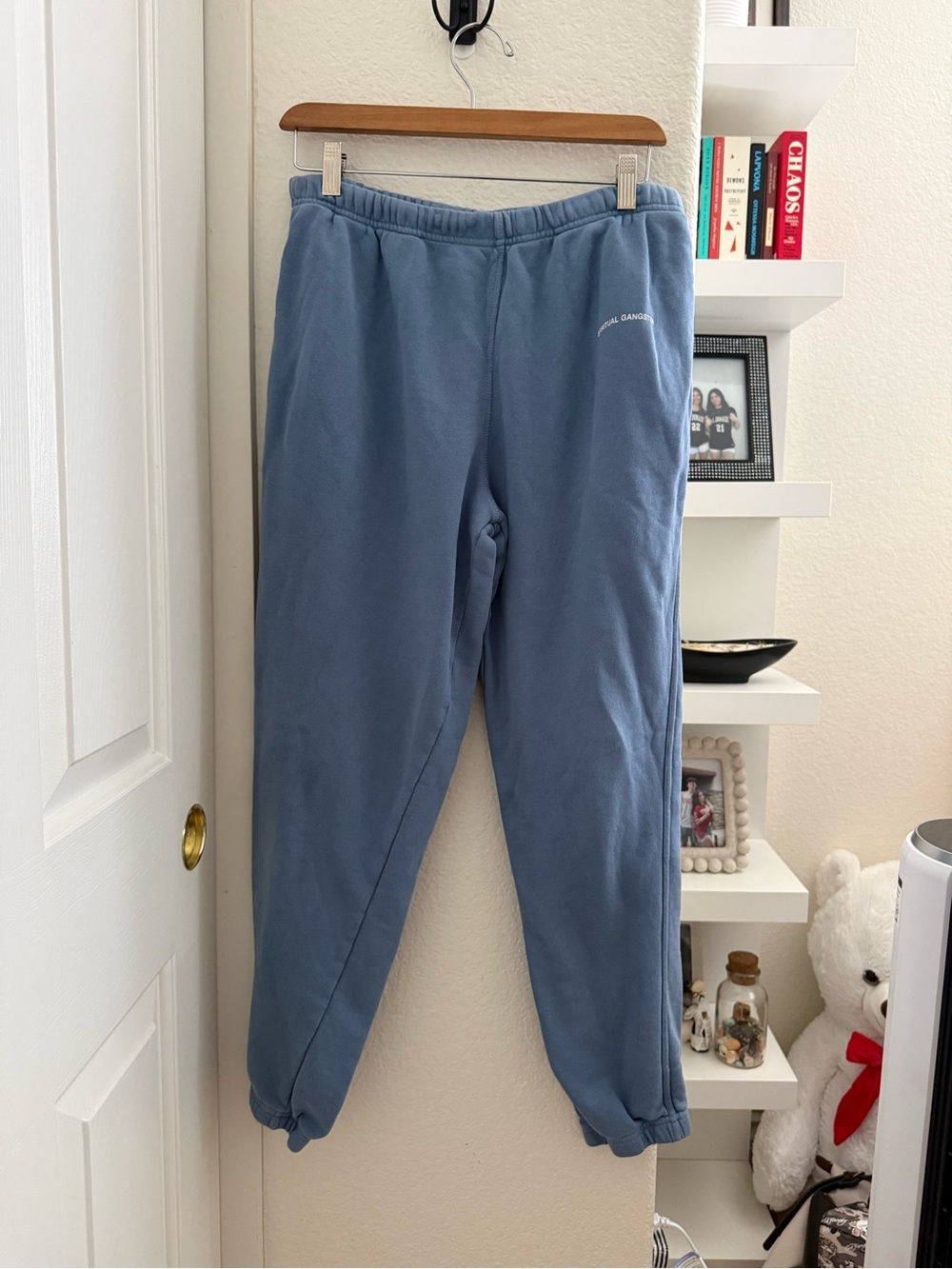 2pc- Spiritual Gangster Powder Blue Pullover Sweatshirt -L and Sweats -M. - Picture 3 of 9